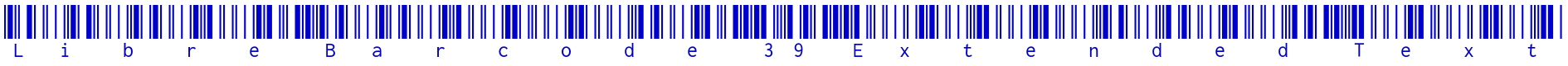 Libre Barcode 39 Extended Text 字体